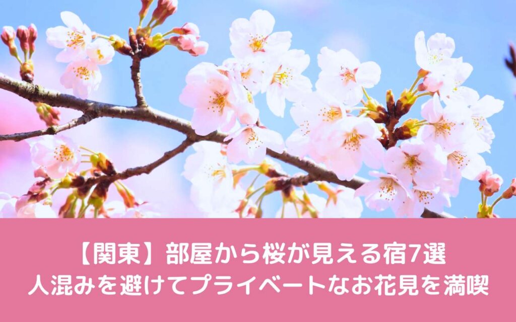 【関東】部屋から桜が見える宿7選｜人混みを避けてプライベートなお花見を満喫